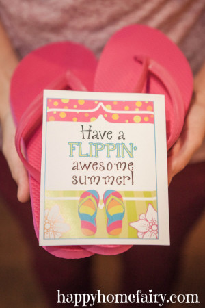 Flippin’ Awesome Summer tags for flip-flops.