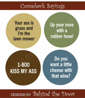 Comeback Sayings- digital collage sheet - 1 inch circle/25mm bottle ...