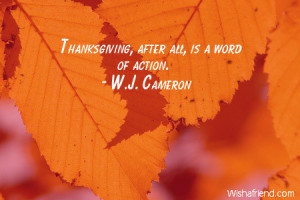 thanksgiving-Thanksgiving, after all, is a word of action.