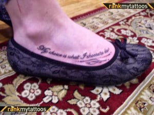Quotes Tattoos on foot