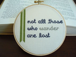 Cross stitch quote from The Fellowship of the