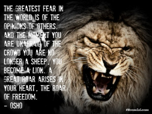 lions roar quote osho