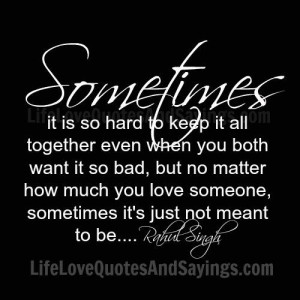 Sometimes It Is So Hard..