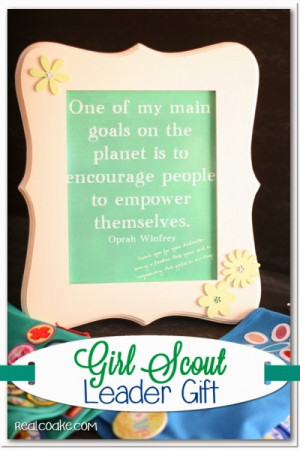 gift idea for a Girl Scout Leader Gift with a free Inspirational Quote ...