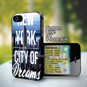 New York The City of Dreams Quote Design For iPhone 4/4s Case