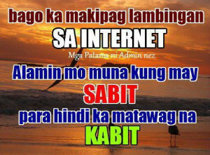 Kabit Quotes : Wag maglambing sa internet alamin kung may sabit baka