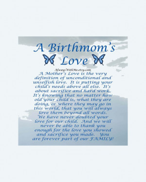 Adoption Art Print for Birth Mother 8x10. $11.00, via Etsy.