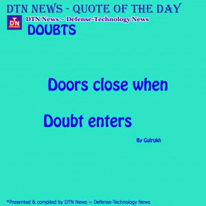 doubts quote of the day