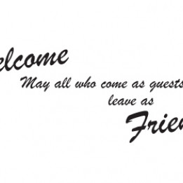 Welcome Friends Wall Sticker Quote