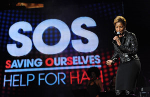 Singer Mary J. Blige performs at the BET SOS Saving Ourselves - Help ...
