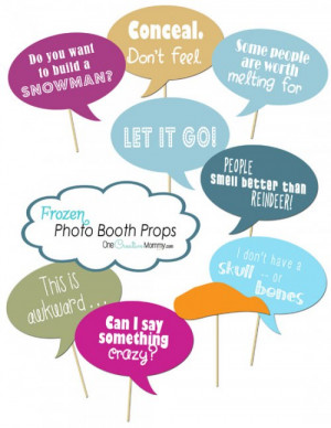 Frozen Photo Booth Props {Free Printables from OneCreativeMommy.com} # ...