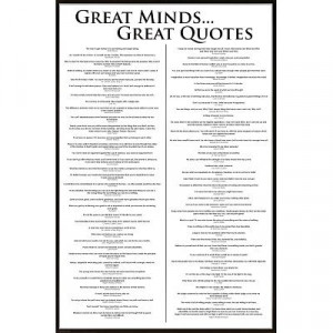 Great Minds and Great Quotes, Inspirational Poster Prints, 24-by-36 ...