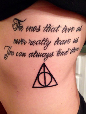 My Sirius Black quote tattoo with the Deathly Hallows symbol. Harry ...
