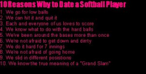 10 reason to date a softball player Image