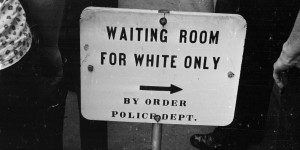 racial segregation white only sign