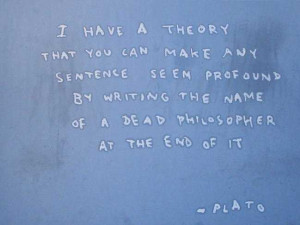 Philosophy Quotes Plato Banksy 'quotes' plato in his