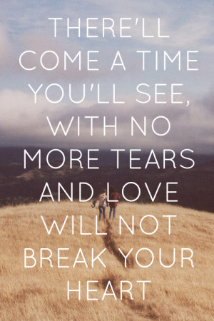 No more tears