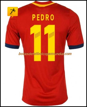 Football Playoff Shirt Sayings Spain David villa Home Red 2013 2014