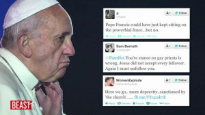 The pope is spouting the same old sexist line against female priests.