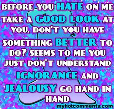 envy quotes and sayings | Ignorance And Jealousy Graphics Code ...