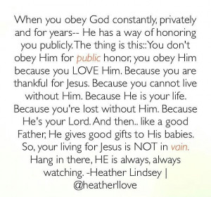OBEDIENCE TO GOD