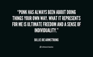 Billie Joe Armstrong Quotes About Punk