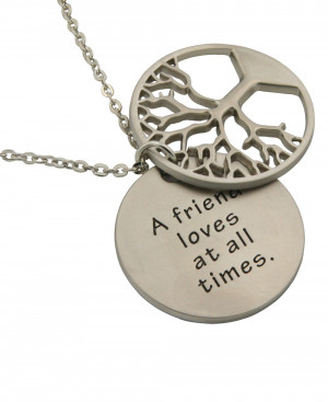 Tree of Life Quote Necklace: Friendship: