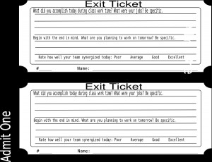 Exit Ticket Project
