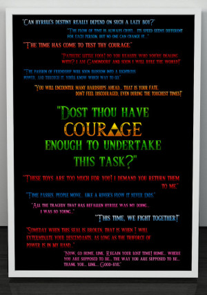 Ocarina of Time Quotes Poster - Legend of Zelda