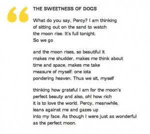 Poet Mary Oliver, Dog Songs
