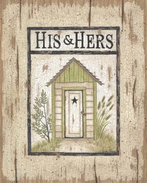 His and Hers Outhouse