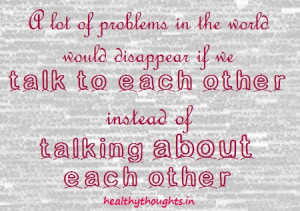 problems thoughts_talk to each other