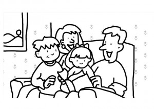 for Family coloring pages for young kids