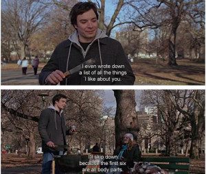 ... first six are all body parts. Fever Pitch (2005) funny movie quotes 00