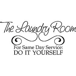 Design on Style 'Laundry Room Same Day Service' Vinyl Wall Art Quote ...