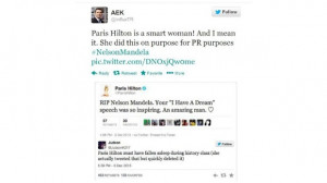 Paris Hilton angered by fake tweet