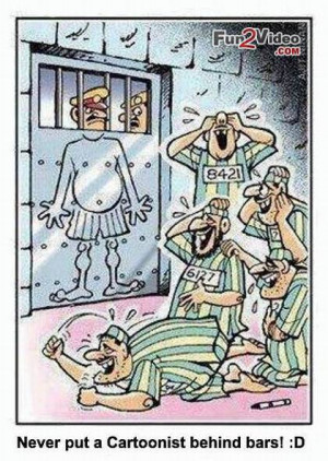 bars hilarious jokes funny cartoon picture of criminals making fun ...