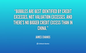 ... credit excesses, not valuation excesses. And there's no bigger credit