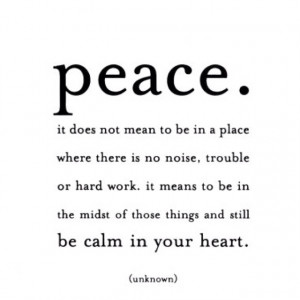 More like this: peace and words .