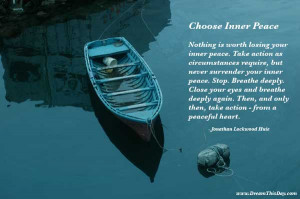 Serenity - make a conscious choice to live a stress-free life