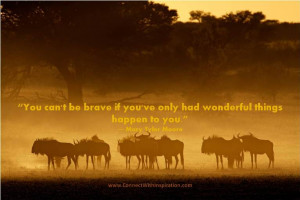 You Can Not Be Brave If Only Wonderful Things Happened To You