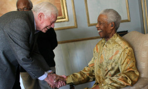 In this file photo, former South African President Nelson Mandela ...