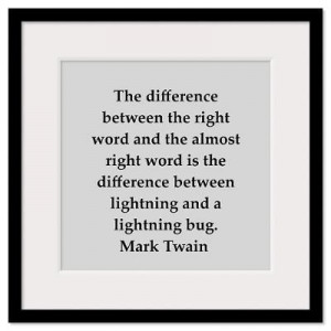 Mark Twain quote Framed Print