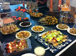 Food on a Stick Potluck. This is a fabulous idea and was so fun doing ...