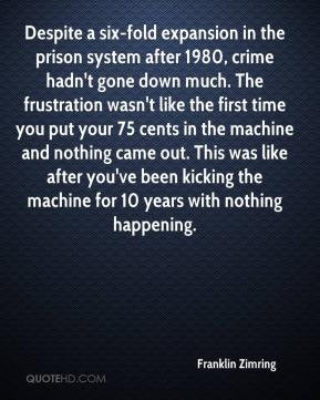 Franklin Zimring - Despite a six-fold expansion in the prison system ...