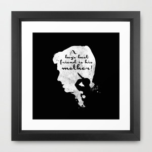 ... best friend – Norman Bates Psycho Silhouette Quote Framed Art Print