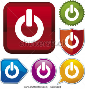 Vector Icon Illustration Of On/Off Over Diverse Buttons. Only ...