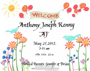 memory of the birth is a unique decorated birth certificate