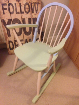 Ercol pastel painted rocking chair! Fab for a nursery xRocking Chairs ...