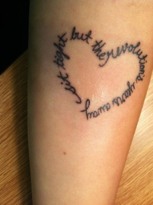 Life Tattoo Quotes Shaped Like Heart On Leg